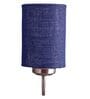 Blue Jute Fabric Wall Mounted Uplight Sconce (Blue)