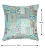 Blue Polyester Abstract 16X16 Inches Cushion Covers (Pack of 2)