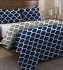 Blue Polyester Double Duvet Covers Folklore Collection
