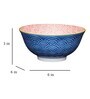 Arched Patterned 300ml Blue Stoneware Dinner Bowl