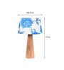 Astros Blue Fabric Shade Night Lamp With Wood Base