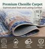Blue Silk 5 X 3 Feet Abstract  Rectangle Carpet
