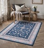 Blue Silk 5 X 3 Feet Abstract  Rectangle Carpet