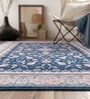 Blue Silk 5 X 3 Feet Abstract  Rectangle Carpet
