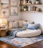 Blue Silk 5 X 3 Feet Abstract  Rectangle Carpet