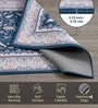 Blue Silk 6 X 4 Feet Abstract  Rectangle Carpet