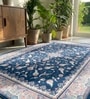 Blue Silk 6 X 4 Feet Abstract  Rectangle Carpet