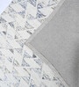 Blue Slate Grey Geometric Wool And Cotton 5 X 8 Ft Hand Tufted Carpet