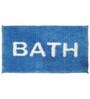 Blue Slogan Polyester 22x15 Inches AntiSkid Bath Mat