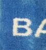 Blue Slogan Polyester 22x15 Inches AntiSkid Bath Mat