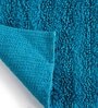 Blue Solid Cotton 24x16 Inches Max Absorbant Bath Mat