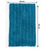 Blue Solid Cotton 24x16 Inches Max Absorbant Bath Mat