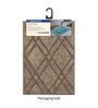 Blue Geometric Cotton 31 x 20 Inches AntiSkid Bath Mat