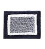 Blue  Solid Microfiber 48x20 Inches Bath Mat