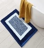 Blue  Solid Microfiber 48x20 Inches Bath Mat