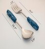 Blue  stainless steel (Set of 2) Serving Cutlery