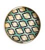 Blue, Violet & White Metal Mosaic (Set of 2) Serving Tray