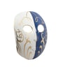 Blue- White-Golden Metal 15.74 Inch Elegance Duo Wall Mask