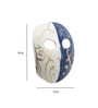 Blue- White-Golden Metal 15.74 Inch Elegance Duo Wall Mask