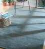 Blue Wool 6 x 4 Feet Solids Hand Tufted Carpet