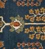 Blue Wool Floral 5 x 8 Feet Hand Tufted Carpet