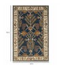 Blue Wool Floral 5 x 8 Feet Hand Tufted Carpet