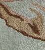 Blue Wool And Viscose Floral 5  x 8  Feet Hand Tufted Carpet