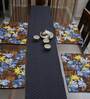 Blue 100 % Cotton 11X15 Inches Placemats (Set of 6)