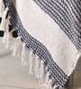 Blue Striped Cotton 50x60 Inches Sofa Throw