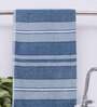 Blue Patterned 500 GSM Cotton Bath Towel