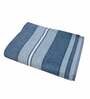 Blue Patterned 500 GSM Cotton Bath Towel