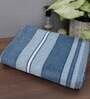 Blue Patterned 500 GSM Cotton Bath Towel