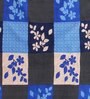Blue Floral 144 TC Microfiber Double Sized Bedsheet With 2 Pillow Covers