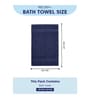 Blue 100% Cotton 380 Gsm Bath Towel 4 Pc