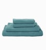 Blue 100% Cotton 380 Gsm Bath Towel 4 Pc