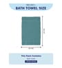 Blue 100% Cotton 380 Gsm Bath Towel 4 Pc