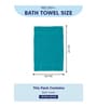 Blue 100% Cotton 380 Gsm Bath Towel 4 Pc