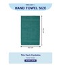 Blue 100% Cotton 380 Gsm Hand Towel 2 Pc