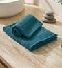 Blue 100% Cotton 380 Gsm Hand Towel 2 Pc