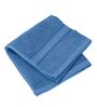 Blue 100% Cotton 400 Gsm Face Towel 4 Pc