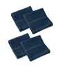 Blue 100% Cotton 400 Gsm Face Towel 4 Pc