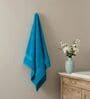 Blue 100% Cotton 525 Gsm Bath Towel