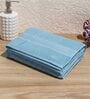 Blue 100% Cotton 525 Gsm Bath Towel