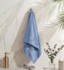 Blue 100% Cotton 625 Gsm Bath Towel