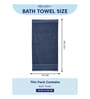 Blue 100% Cotton 630 Gsm Bath Towel