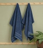 Blue 100% Cotton 630 Gsm Bath Towel
