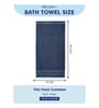 Blue 100% Cotton 630 Gsm Bath Towel
