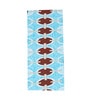Floral Circles (72x13) Sky Blue & Brown Cotton Table Runner