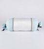 Blue Cotton Muffin with Bolster Shaped Cushions (Set of 3)