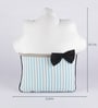 Blue Cotton Muffin with Bolster Shaped Cushions (Set of 3)